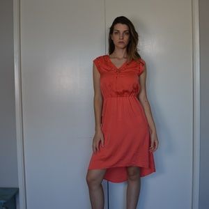 Knee Length Coral Dress